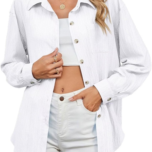 Bellcoco Woman’s button down collared shirt-white. Selling 2 for the price of 1 - Picture 3 of 9